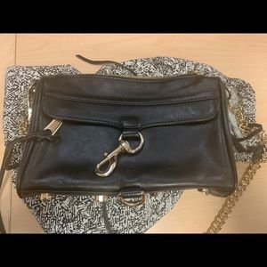 Rebecca Minkoff Black Crossbody Bag with Gold Accents